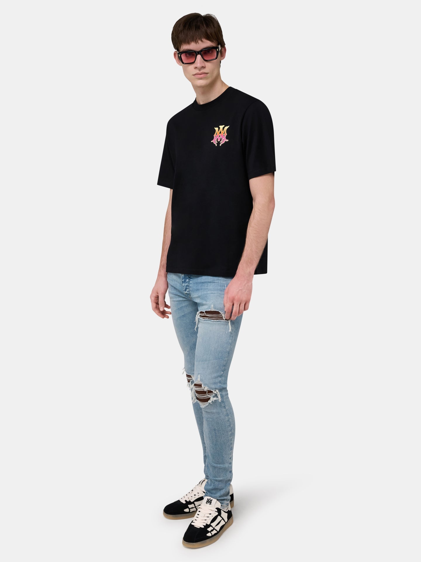 Amiri Jean MX1 Croc — INDIGO
