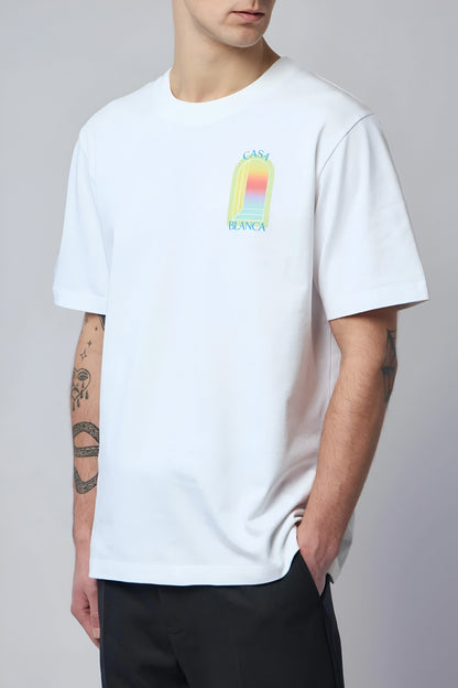Casa Blanca L'Arche Classic Logo-Print T- Shirt — White