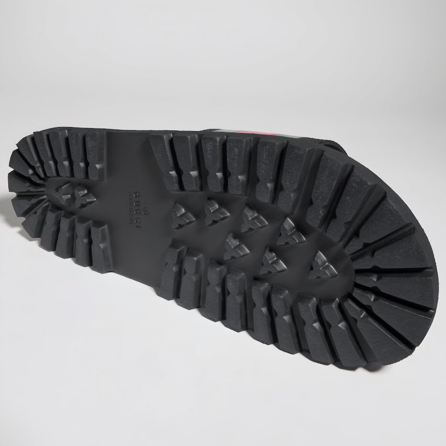 Gucci Striped Rubber Sandal — Black