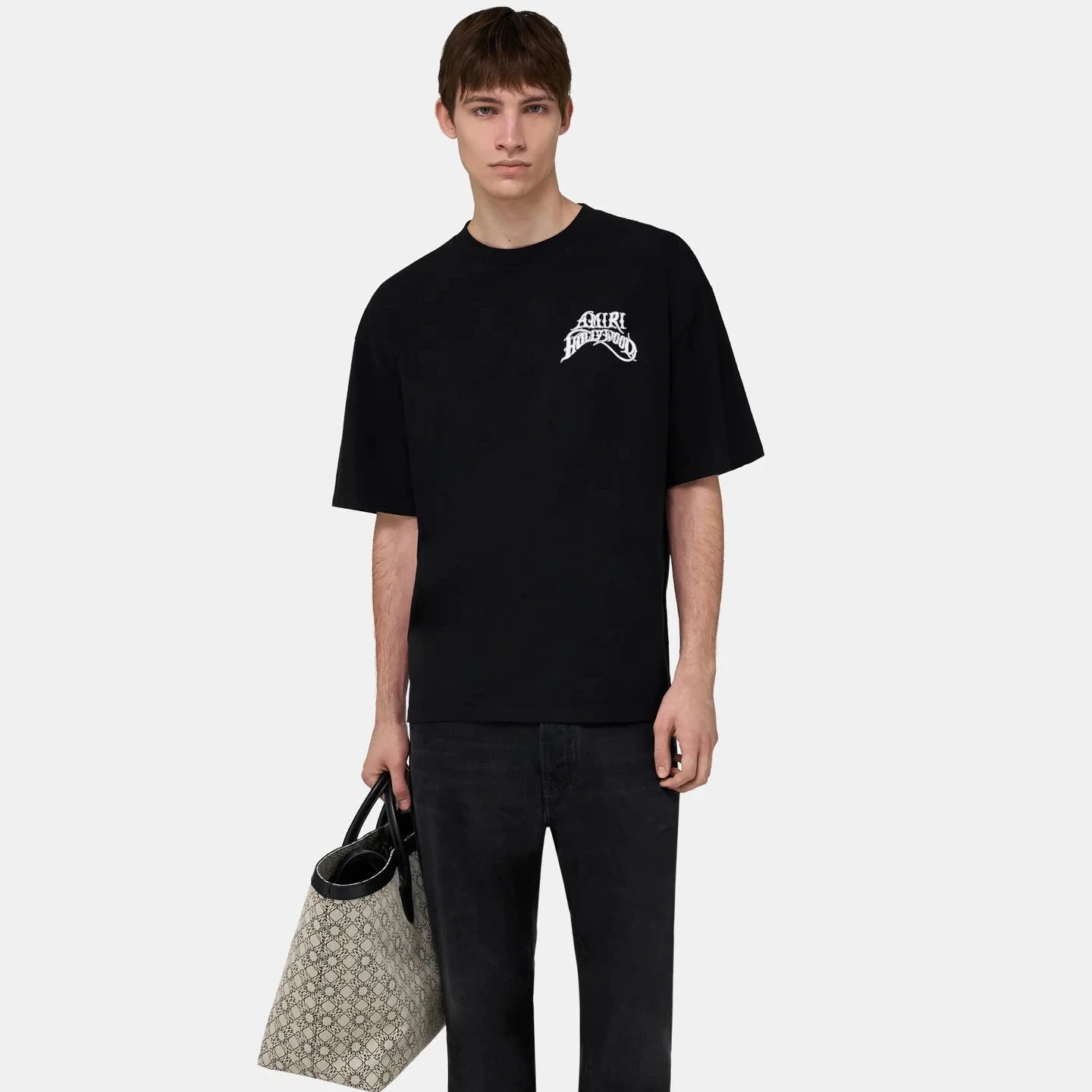 Amiri Hollywood Light  Weight T-Shirt — Black