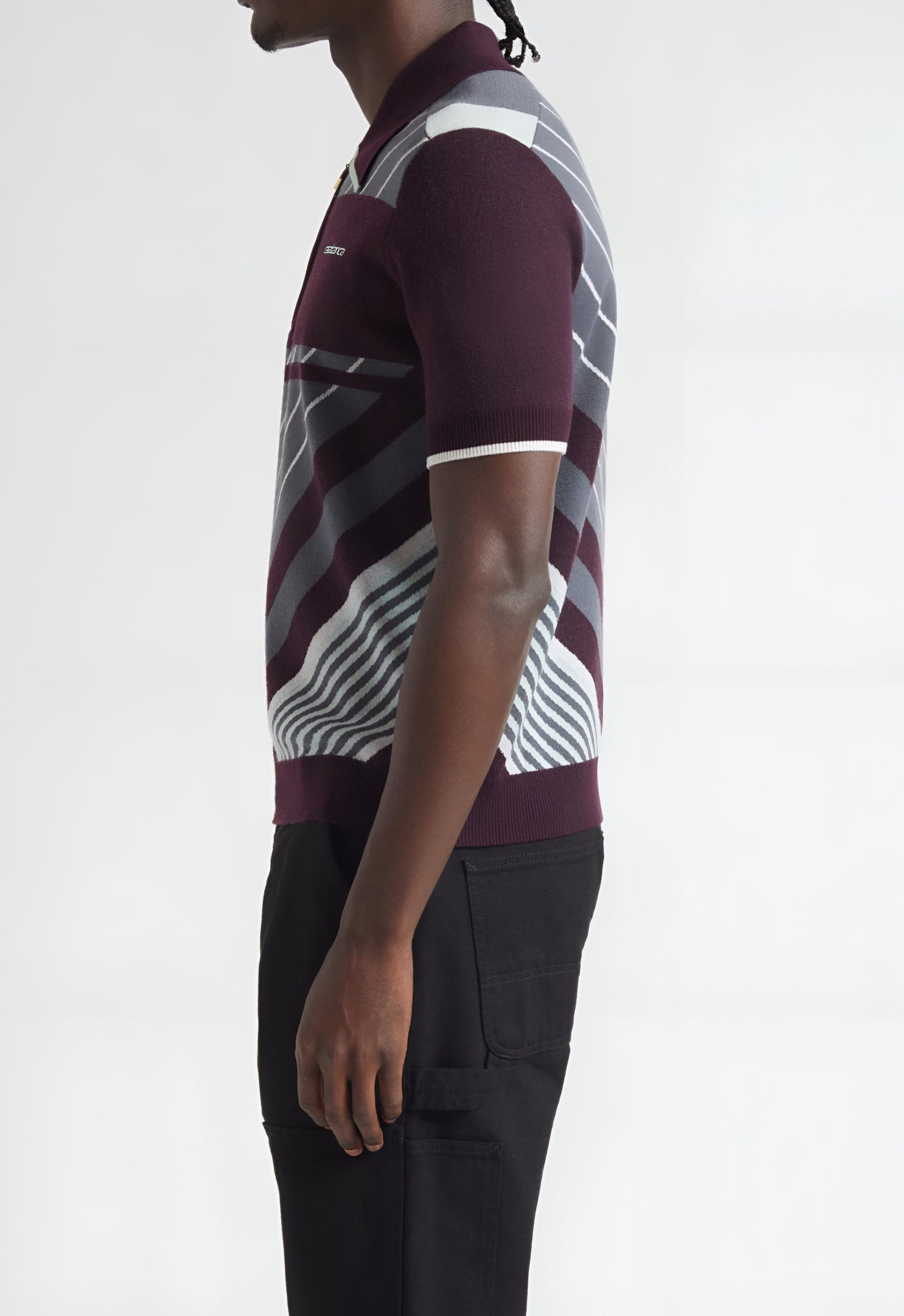 Casa Blanca Merino Diagonal Polo —  Red