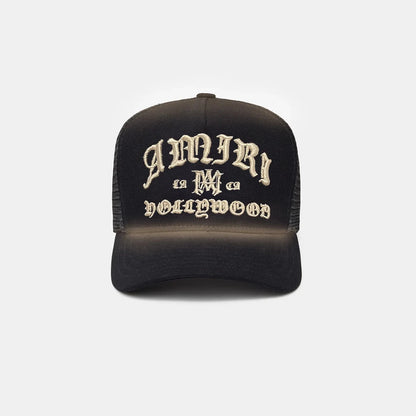 AMIRI Hollywood Trucker Cap — Black