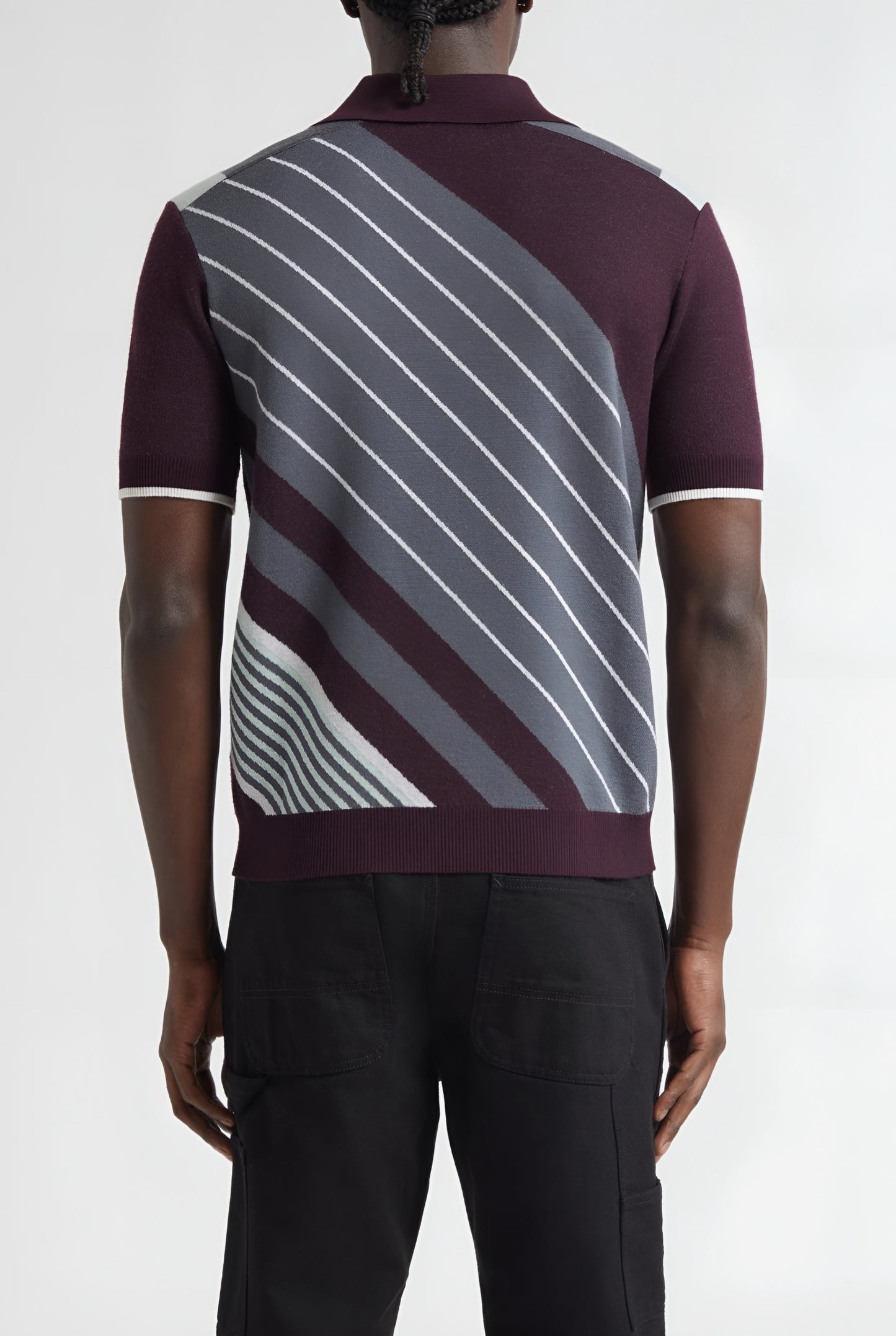 Casa Blanca Merino Diagonal Polo —  Red