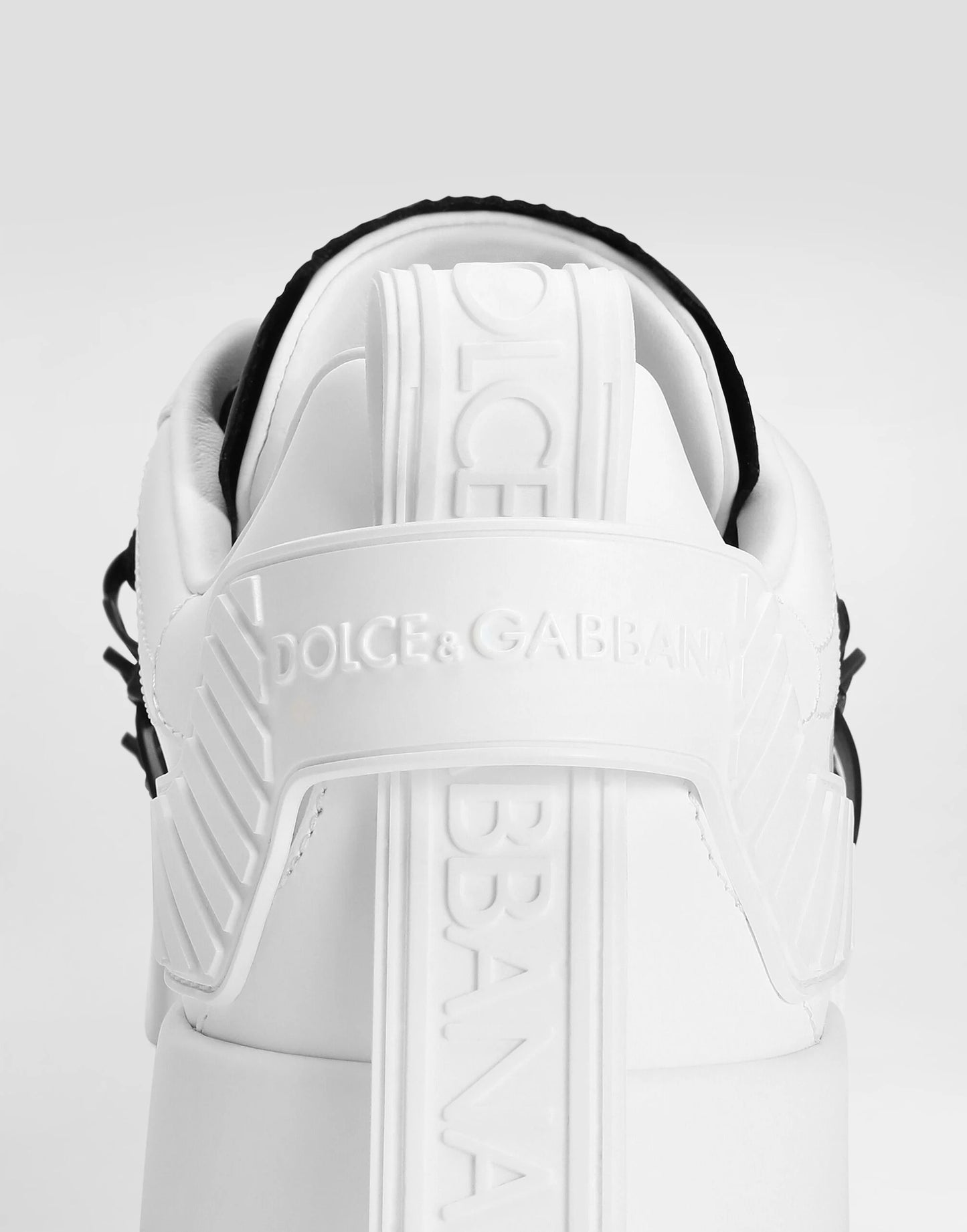 Dolce & Gabbana Portofino Sneakers In Calfskin And Patent Leather — White