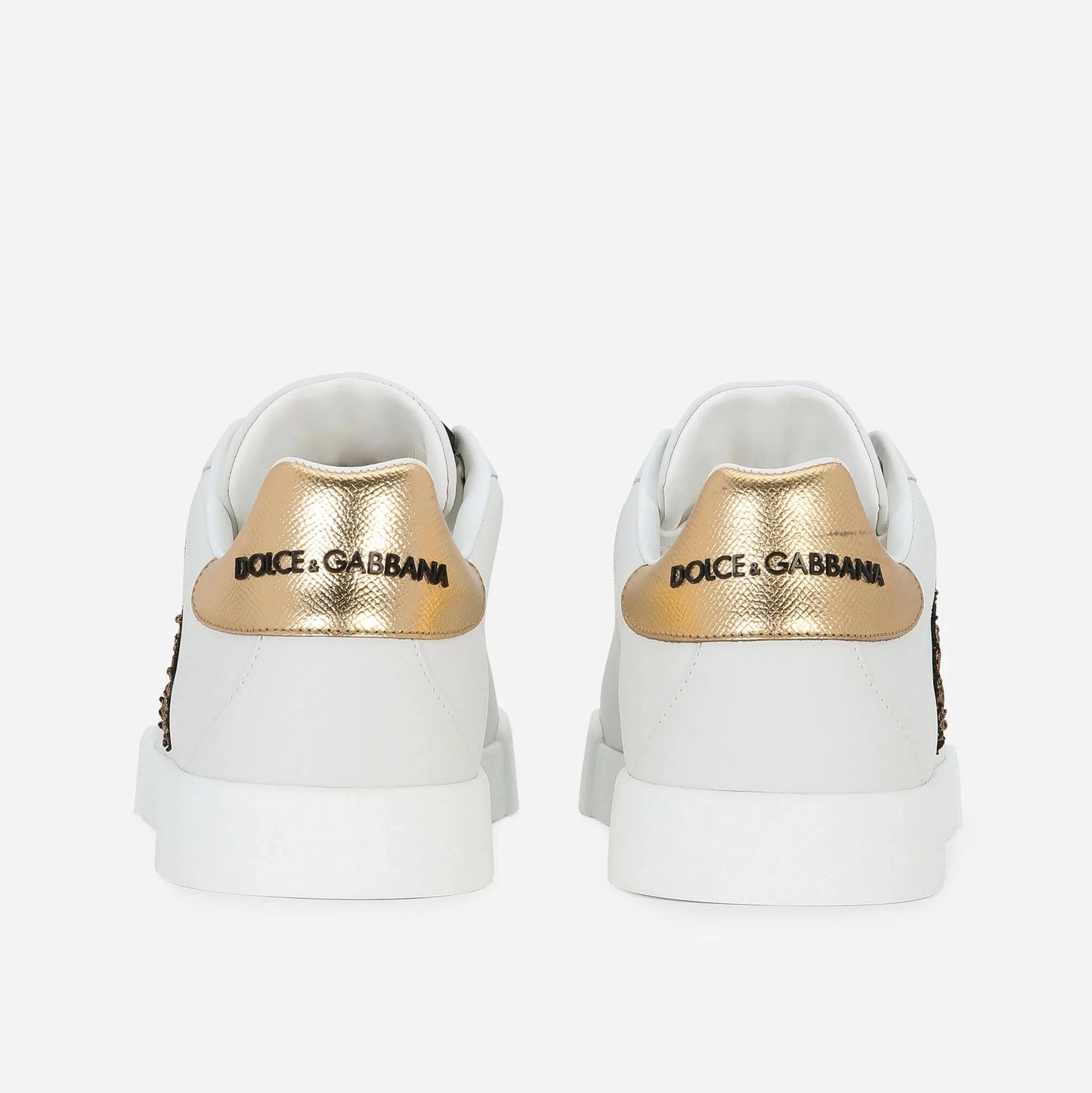 Dolce & Gabbana Portofino Sneakers With Crown Patch — White
