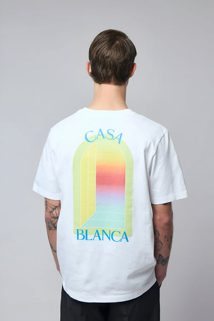Casa Blanca L'Arche Classic Logo-Print T- Shirt — White
