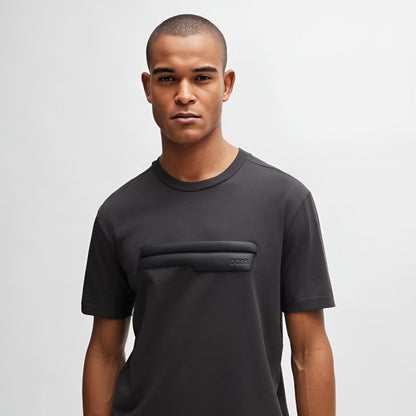 Boss Relaxed-Fit T-Shirt With Logo Detail — Dark Grey