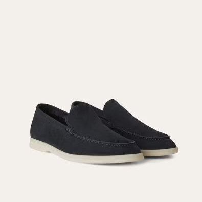 Loro Piana Summer Walk Loafer — Navy