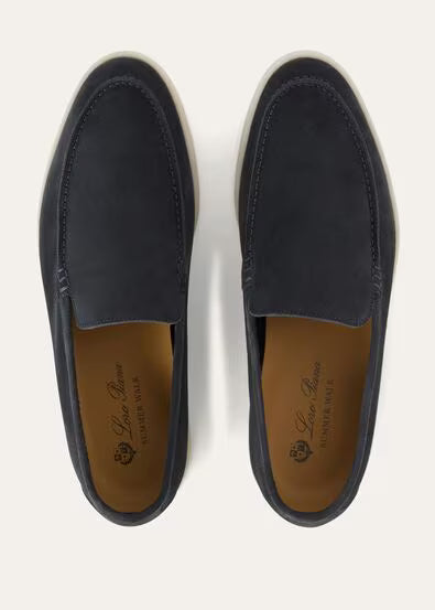 Loro Piana Summer Walk Loafer — Navy