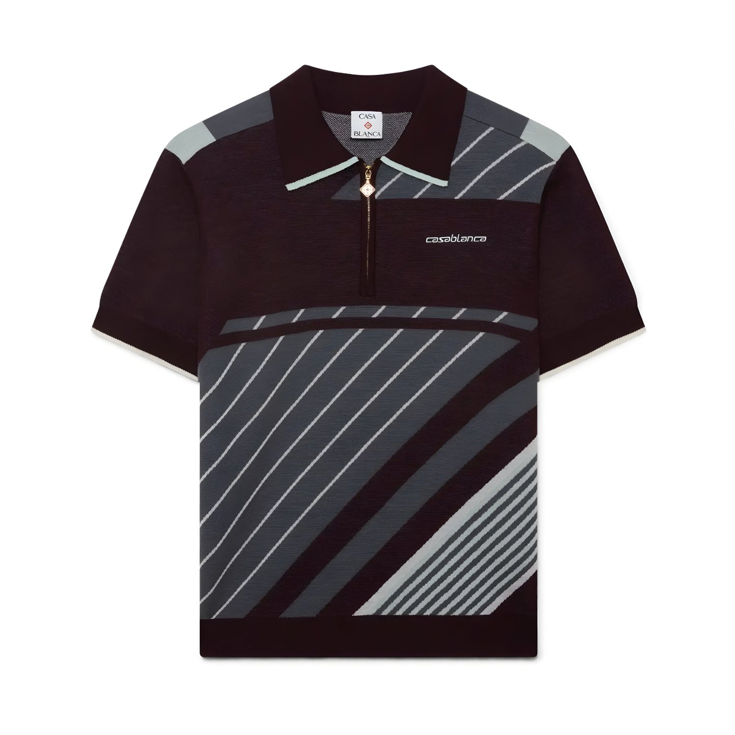 Casa Blanca Merino Diagonal Polo —  Red