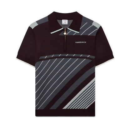 Casa Blanca Merino Diagonal Polo —  Red