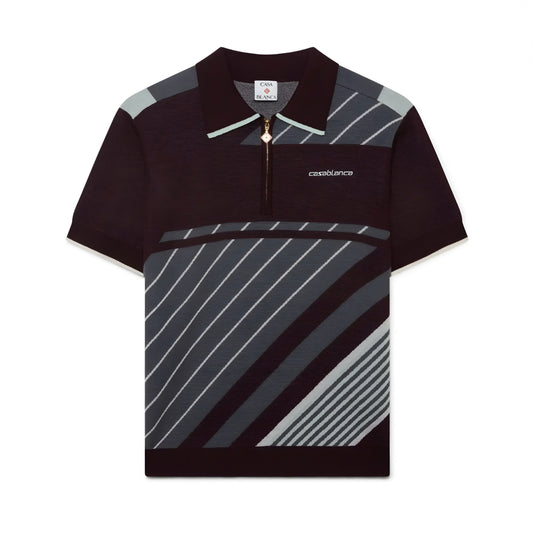 Casa Blanca Merino Diagonal Polo —  Red