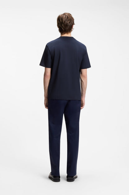 Hugo Relaxed-Fit T-Shirt With Centered Logo Detail — Dark Blue