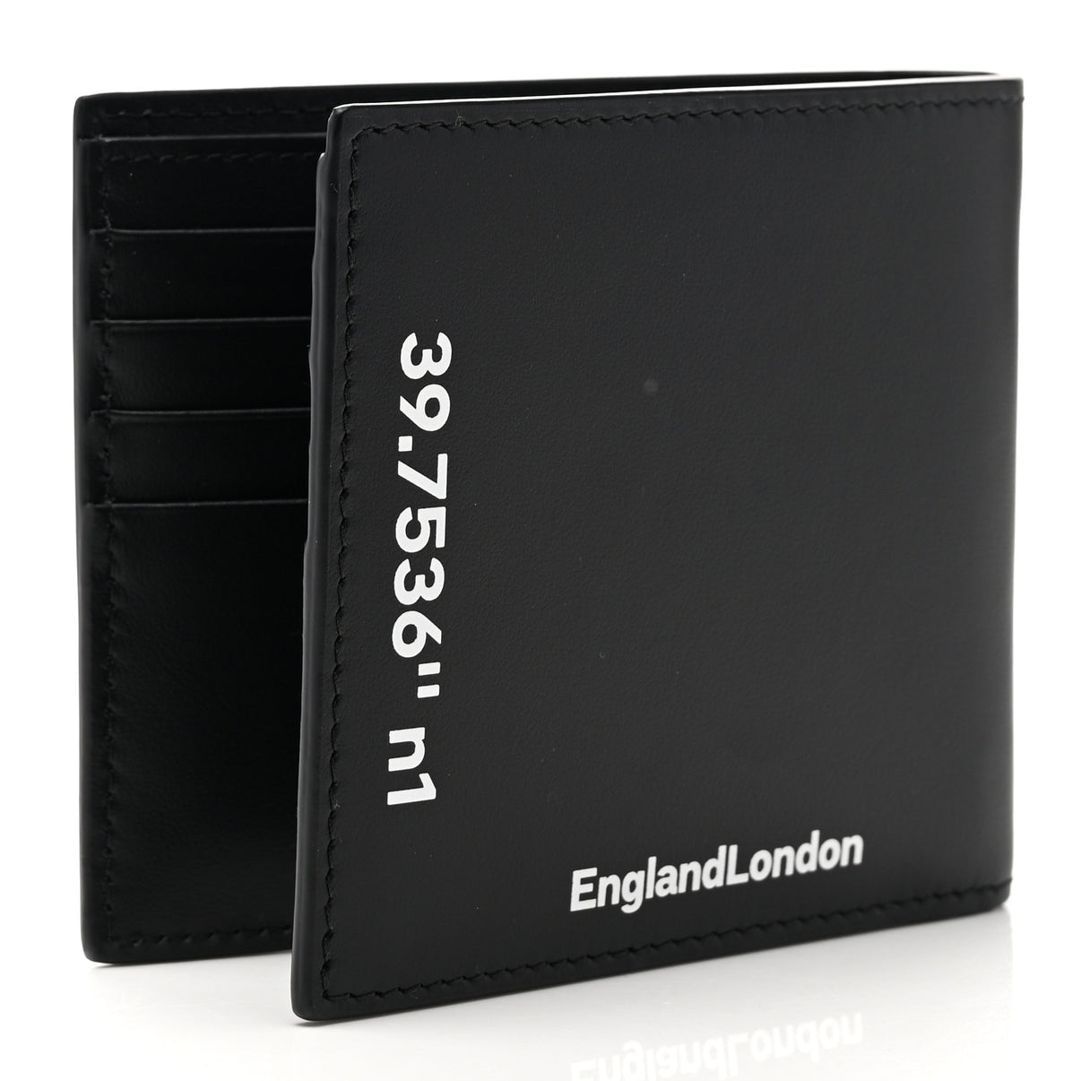 Burberry Horseferry Coordinates Print Wallet — Black