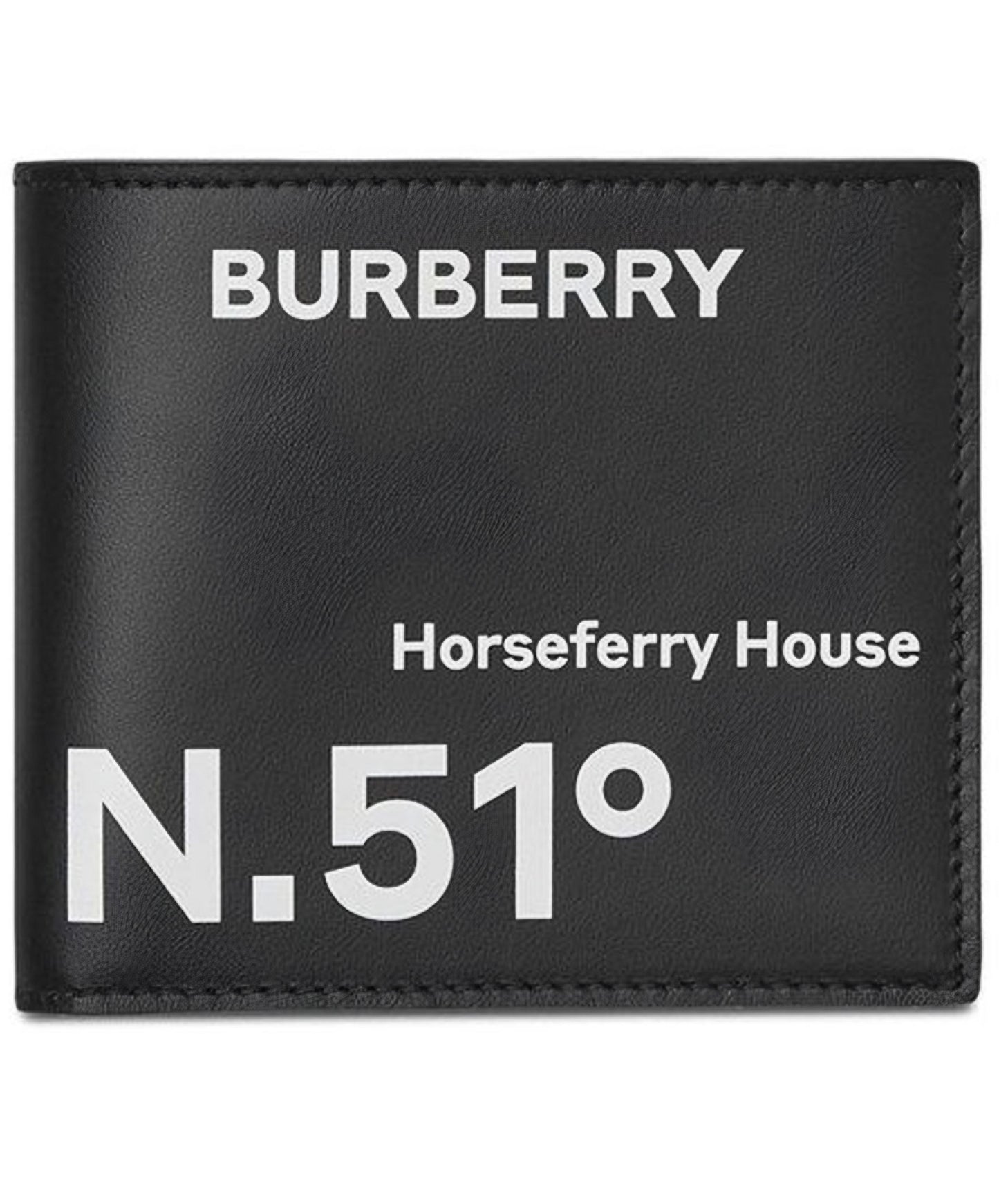Burberry Horseferry Coordinates Print Wallet — Black