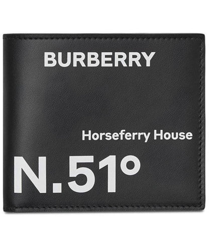 Burberry Horseferry Coordinates Print Wallet — Black