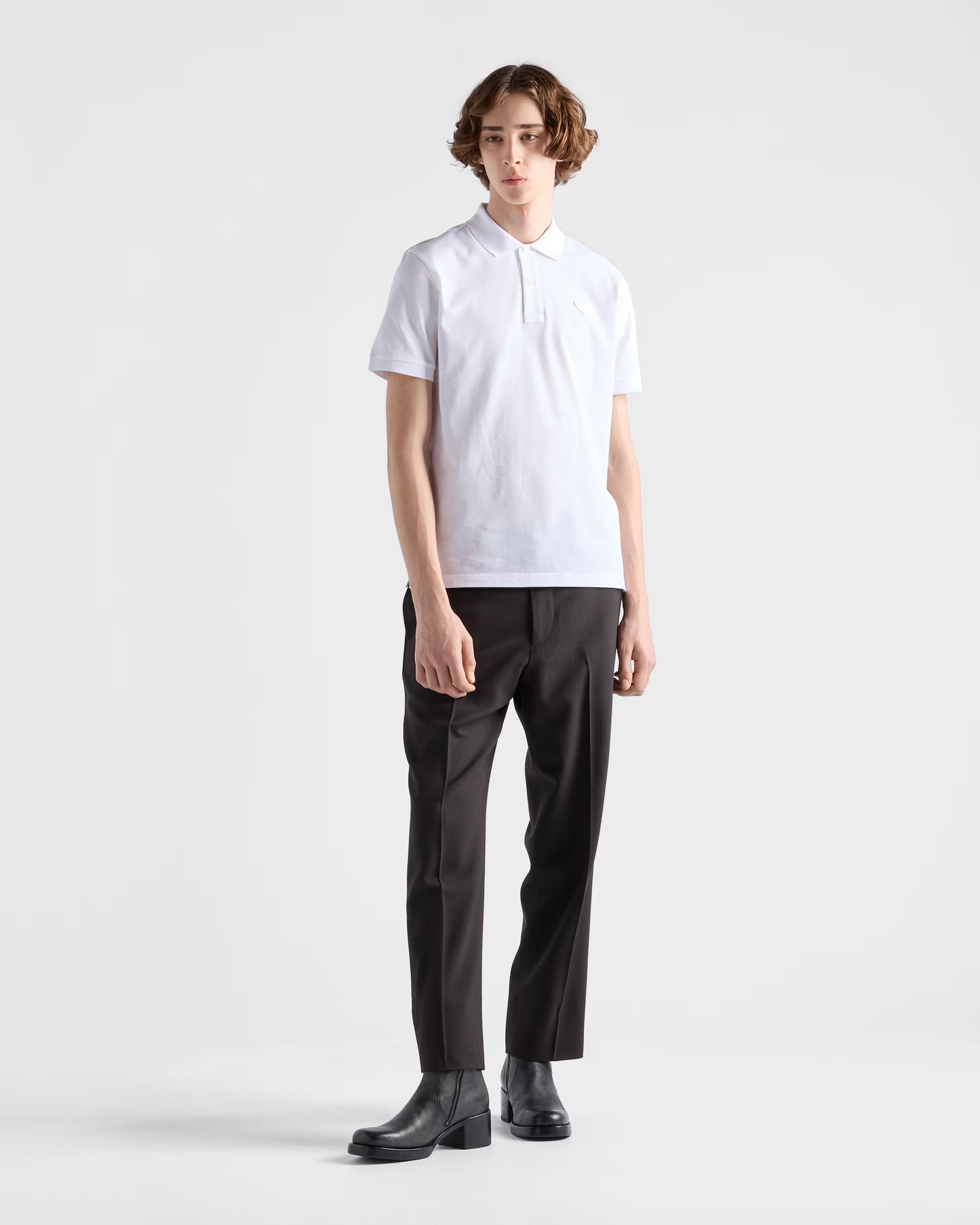 Prada Piqué Polo Shirt — White