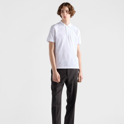 Prada Piqué Polo Shirt — White