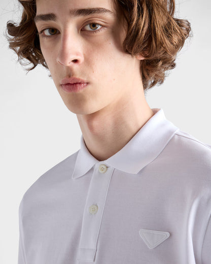 Prada Piqué Polo Shirt — White