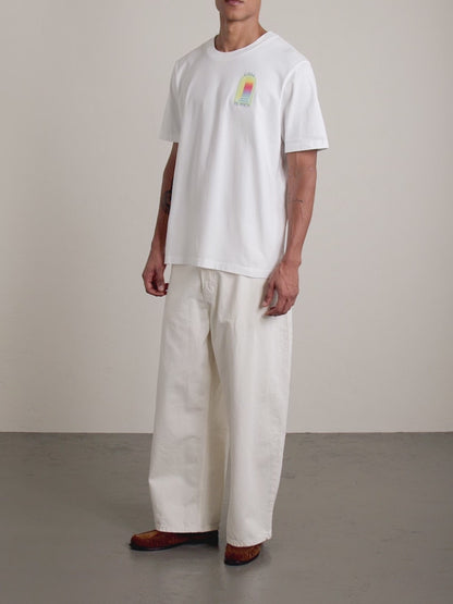 Casa Blanca L'Arche Classic Logo-Print T- Shirt — White