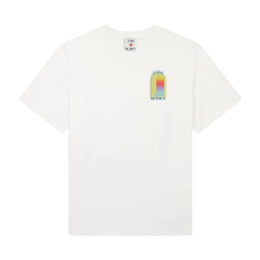 Casa Blanca L'Arche Classic Logo-Print T- Shirt — White