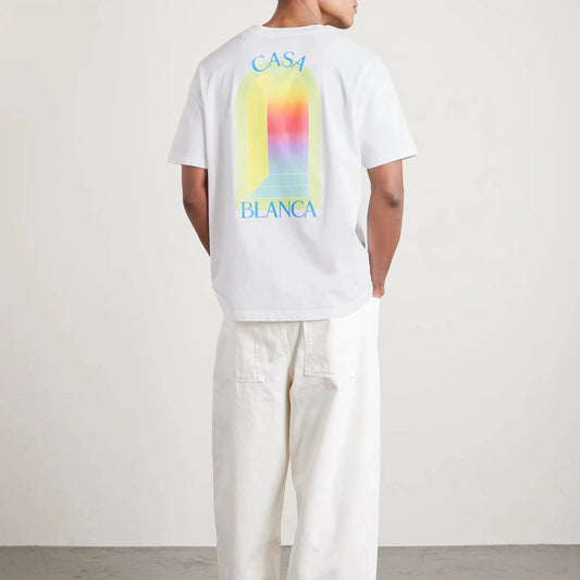 Casa Blanca L'Arche Classic Logo-Print T- Shirt — White